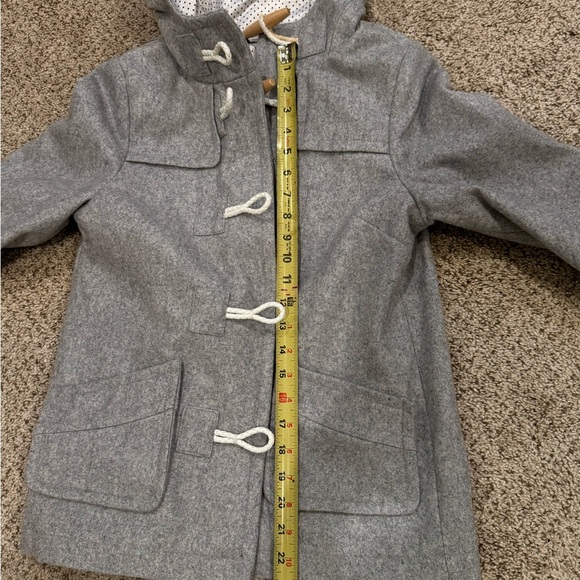 Wool Coat Zanerobe Scandi Girl Gray Toggle Duffle Coat Jacket Winter Cottage 8 - Picture 9 of 11